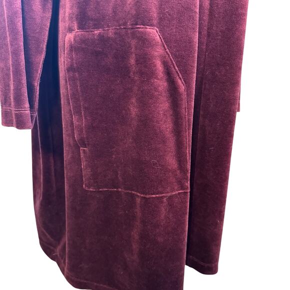 J Jill Pure Jill Tunic Shift Dress Merlot Wine Maroon Velour Velvet Plus 2X - Picture 5 of 7